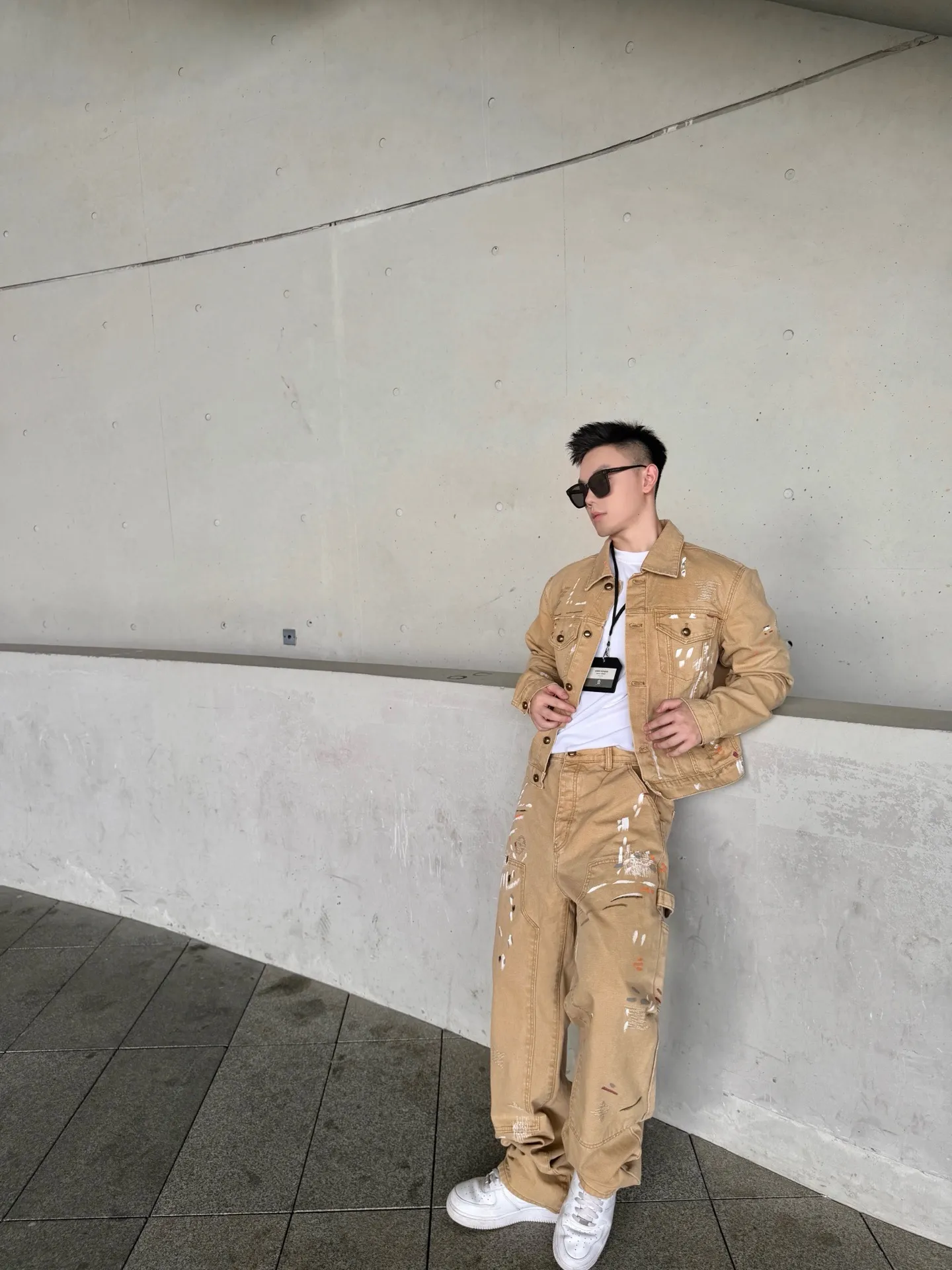 Louis Vuitton/Louis Vuitton graffiti splash suit jeans